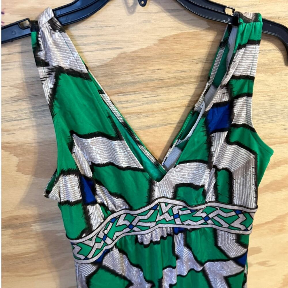 Women's Diane Von Furstenburg Dress 8 Silk Sleeveless Abstract Luxury - Picture 2 of 3